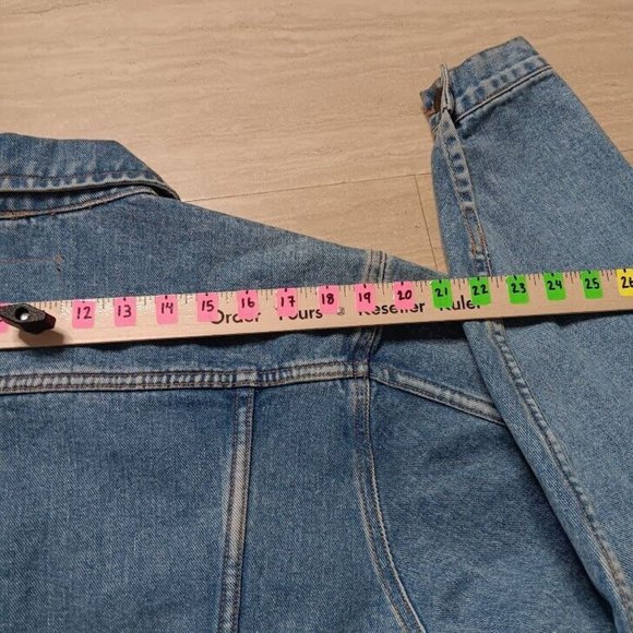 Armani Jeans Denim Jacket Men's SMALL Button Front Blue - Picture 11 of 13